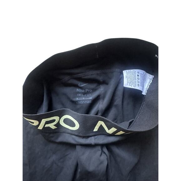 Nike Pro Women's Xs DRI-FIT Athletic Training Running Fitness Black Leggings SZ - Picture 2 of 2